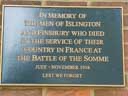 Islington in 1st World War - Battle of the Somme (id=3973)
